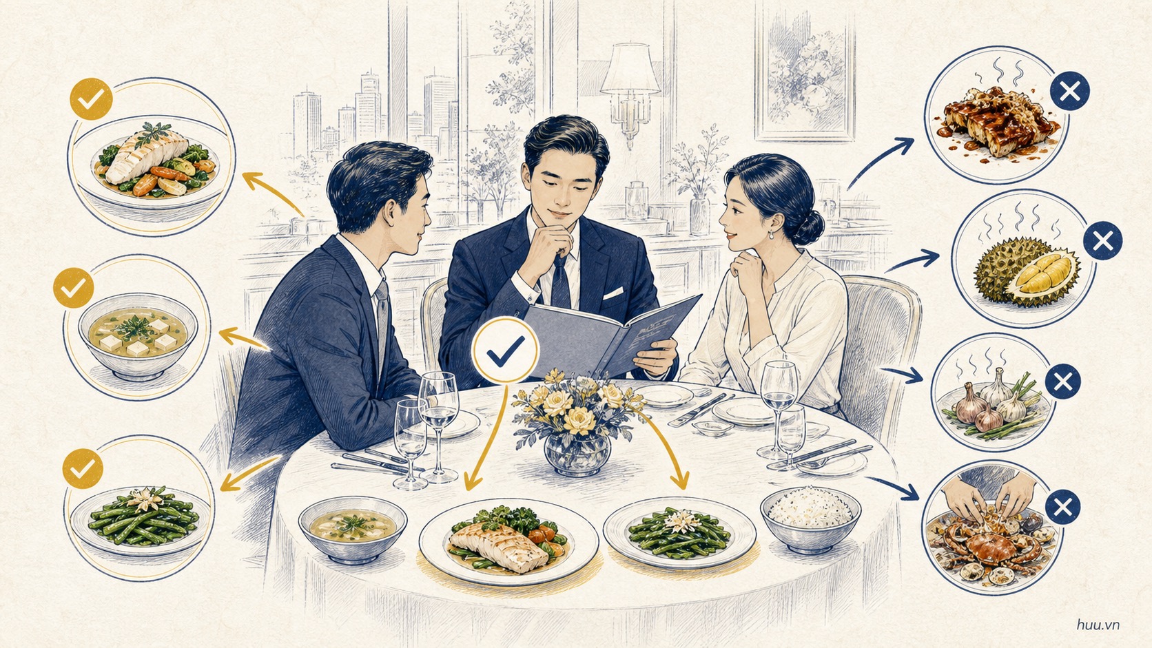Chọn món ăn an toàn khi đi tiếp khách để giữ sự tinh tế