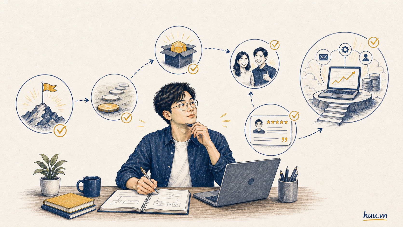 Bán chiến thắng nhỏ bằng một kết quả cụ thể trước khi bán lời hứa lớn.