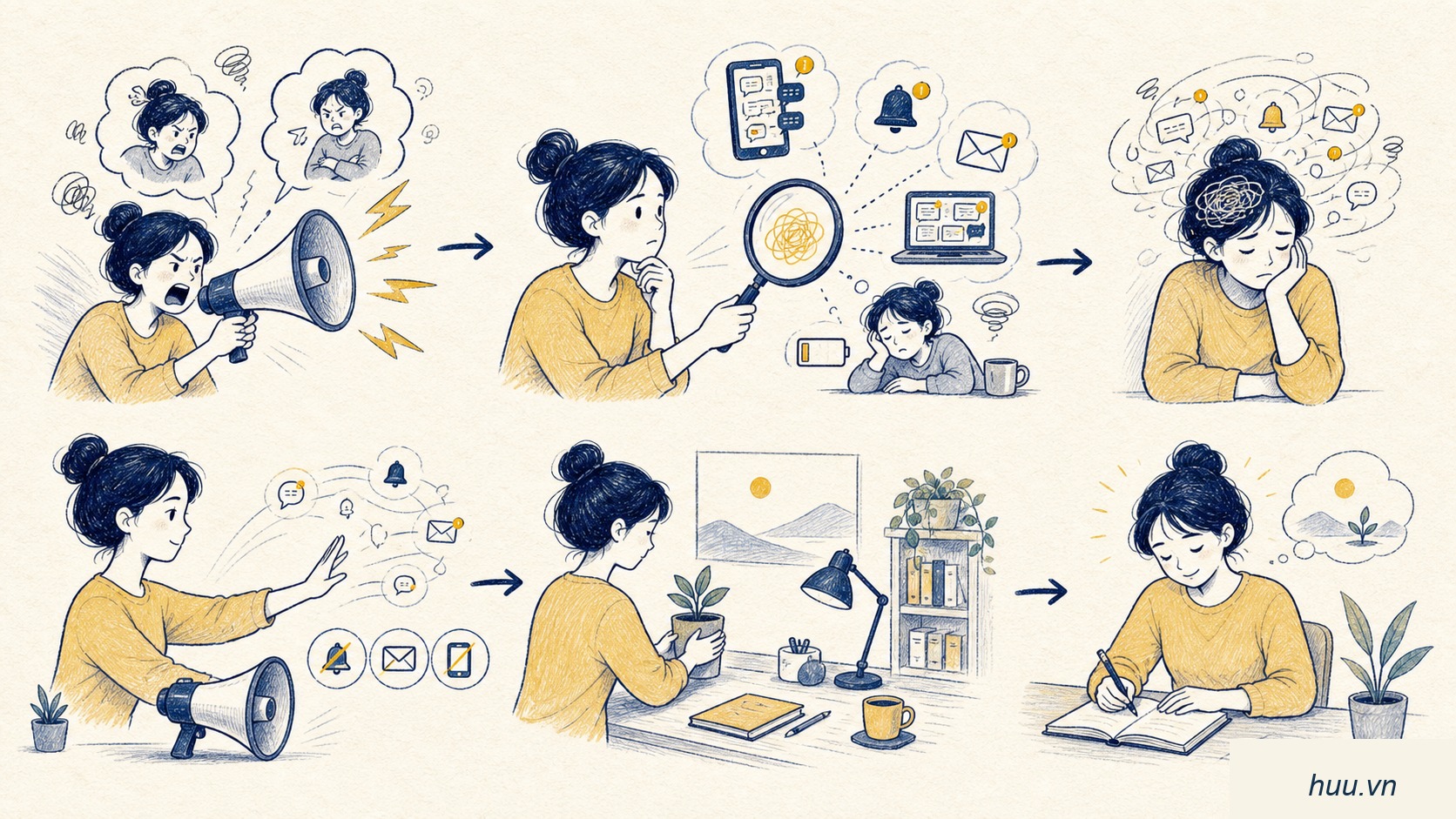 Tự mắng mình không giải quyết được trạng thái bị quá tải