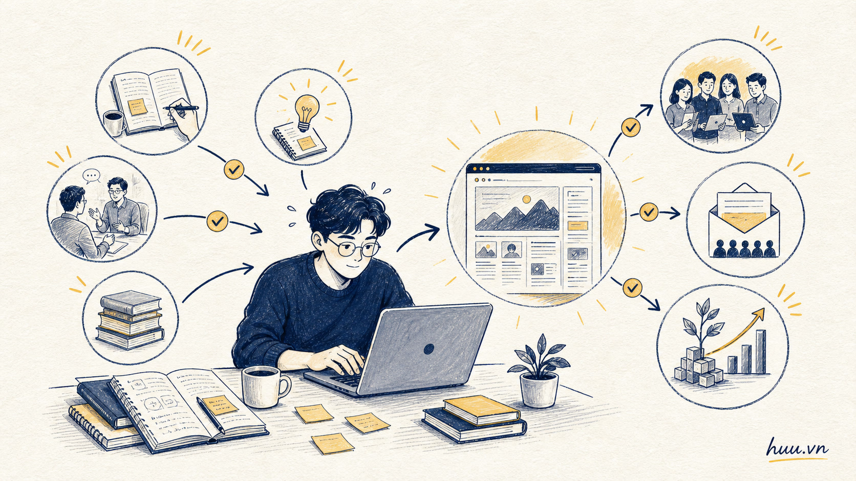 Kiến thức sống từ trải nghiệm thực tế trở thành website email và tài sản nội dung