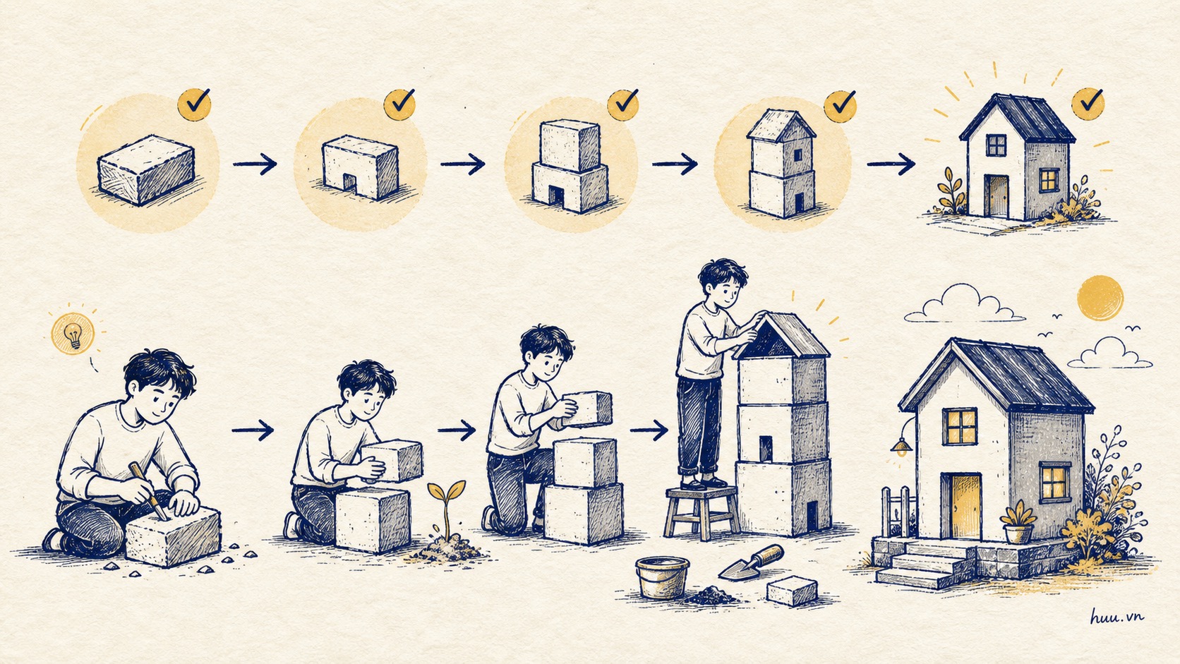 Sản phẩm lớn bắt đầu từ một phiên bản nhỏ chưa hoàn hảo