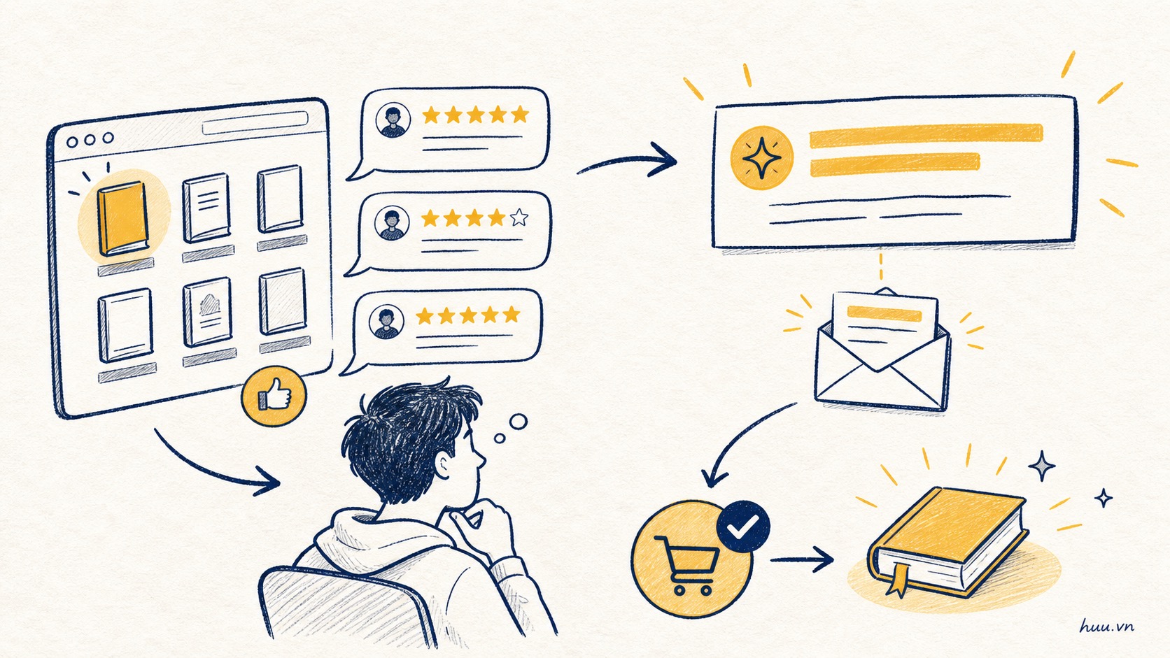 Feedback và tiêu đề ảnh hưởng đến quyết định mua sách và mở email