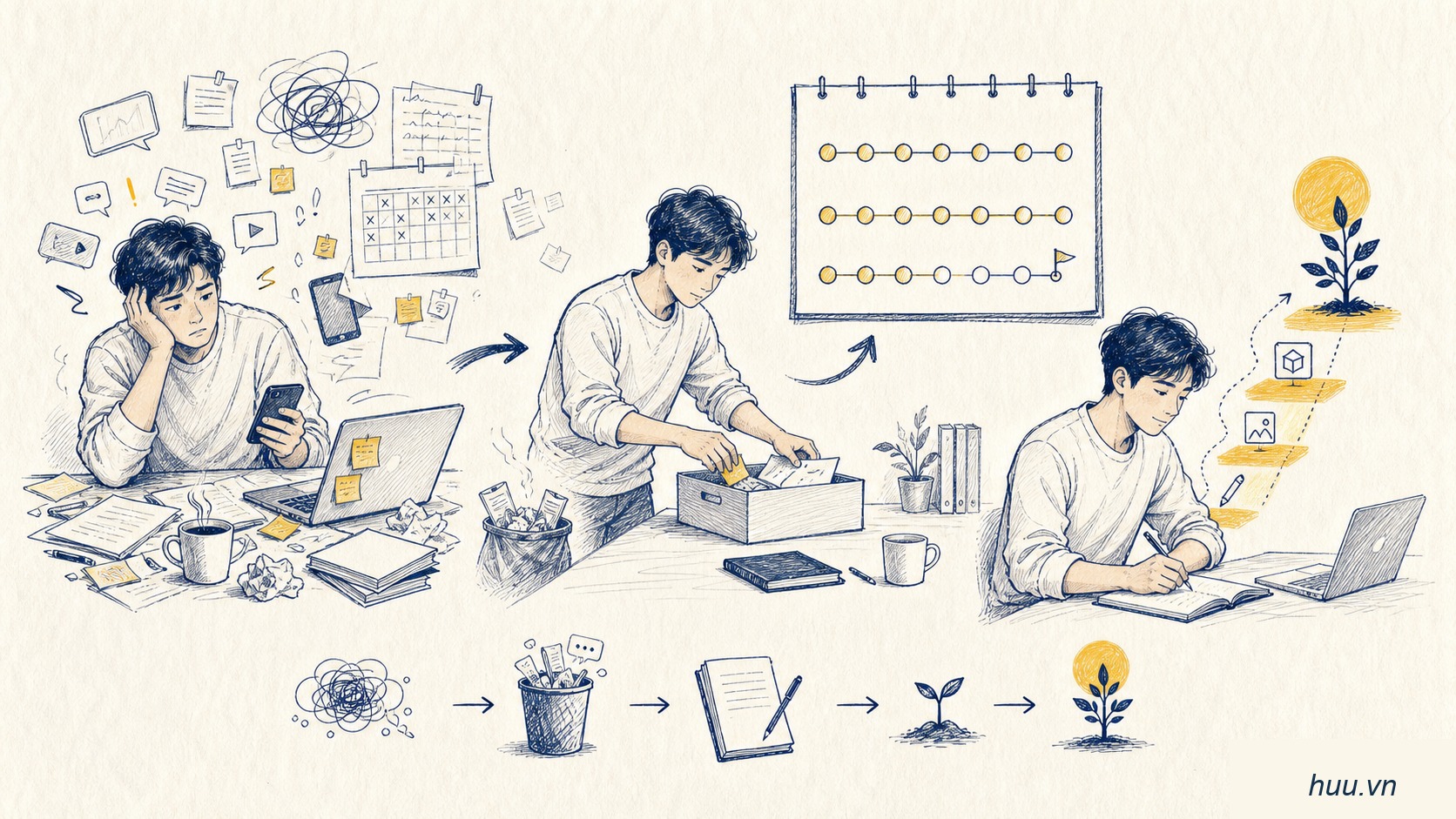 Mùa tập trung: 21 ngày cắt bớt để lấy lại hướng đi