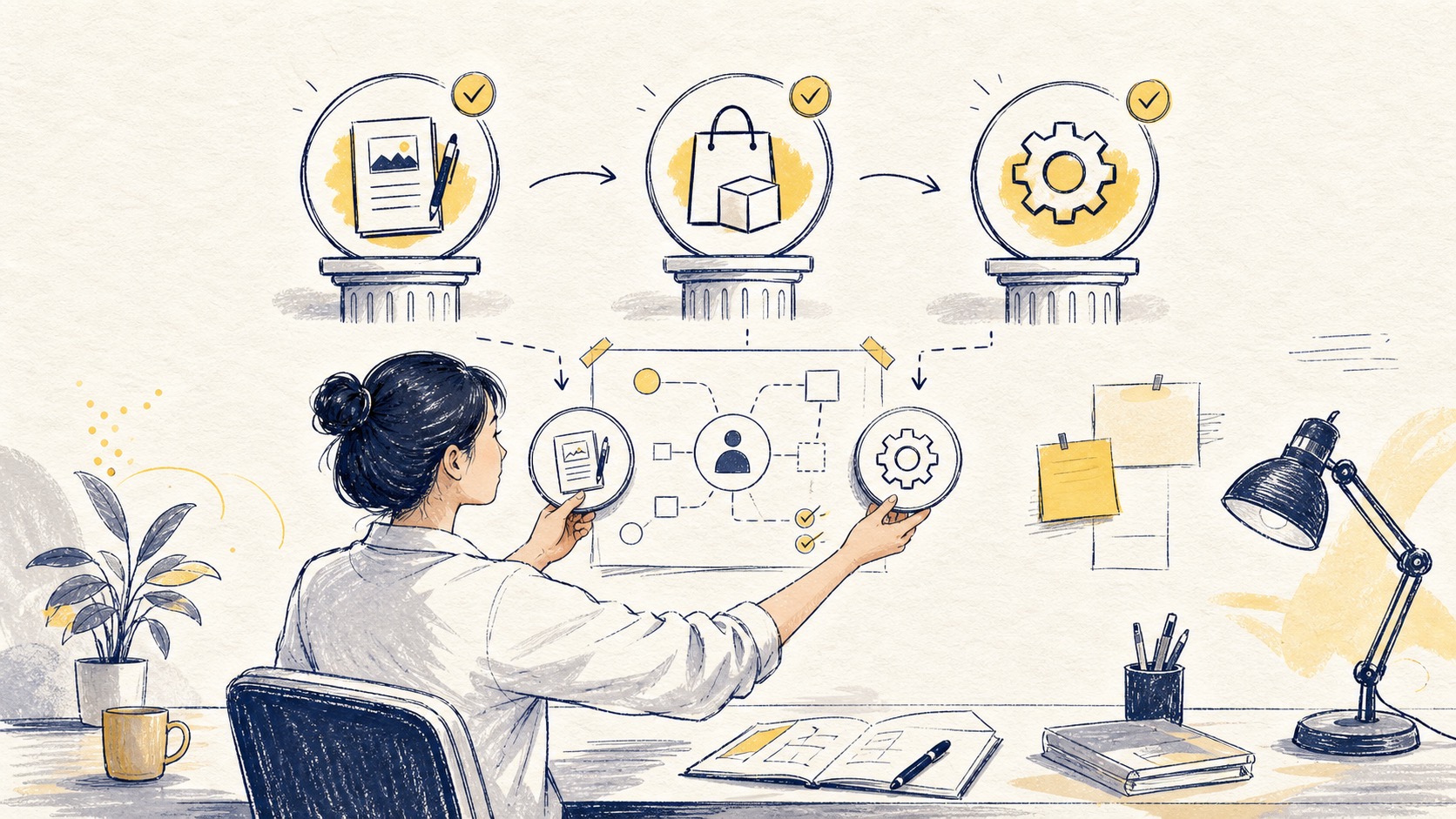 One Person Business cần ba trụ nội dung, sản phẩm và vận hành