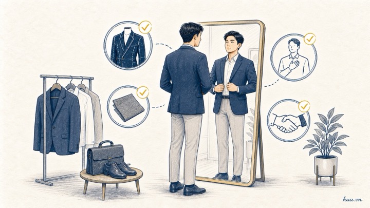 Trang phục gặp khách hàng thượng lưu: sang trọng tối giản hơn là phô trương